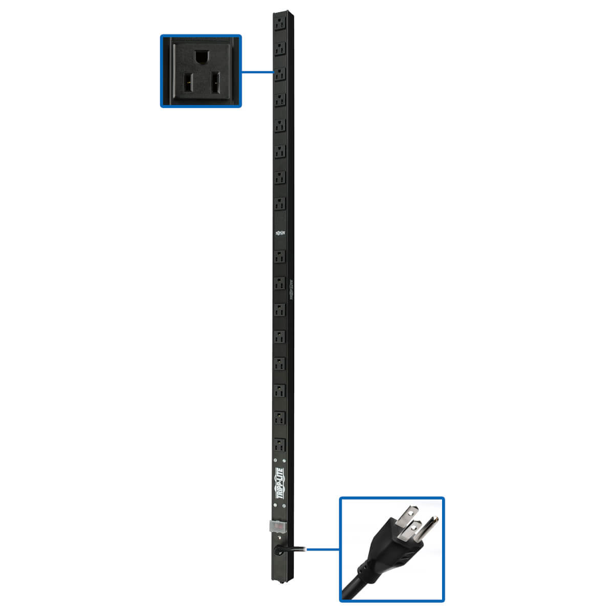 Tripp Lite PDUV15-48 power distribution unit (PDU) 16 AC outlet(s) 0U Black