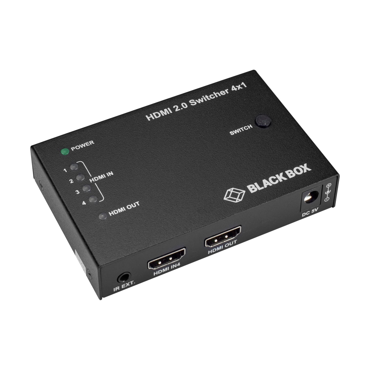 VSW-HDMI2-4X1 - Black Box HDMI 2.0 4K VIDEO SWITCH - 4X1