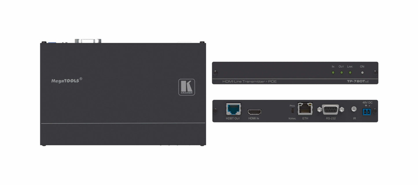 50-80399190 - Kramer Electronics TP-780TXR IS A HIGH-PERFORMANCE, EXTENDED-REACH HDBASET TRANSMITTER FOR 4K60HZ (
