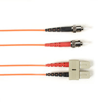 OM1 62.5/125 MULTIMODE FIBER OPTIC PATCH CABLE - OFNR PVC, ST TO SC, ORANGE, 5-M