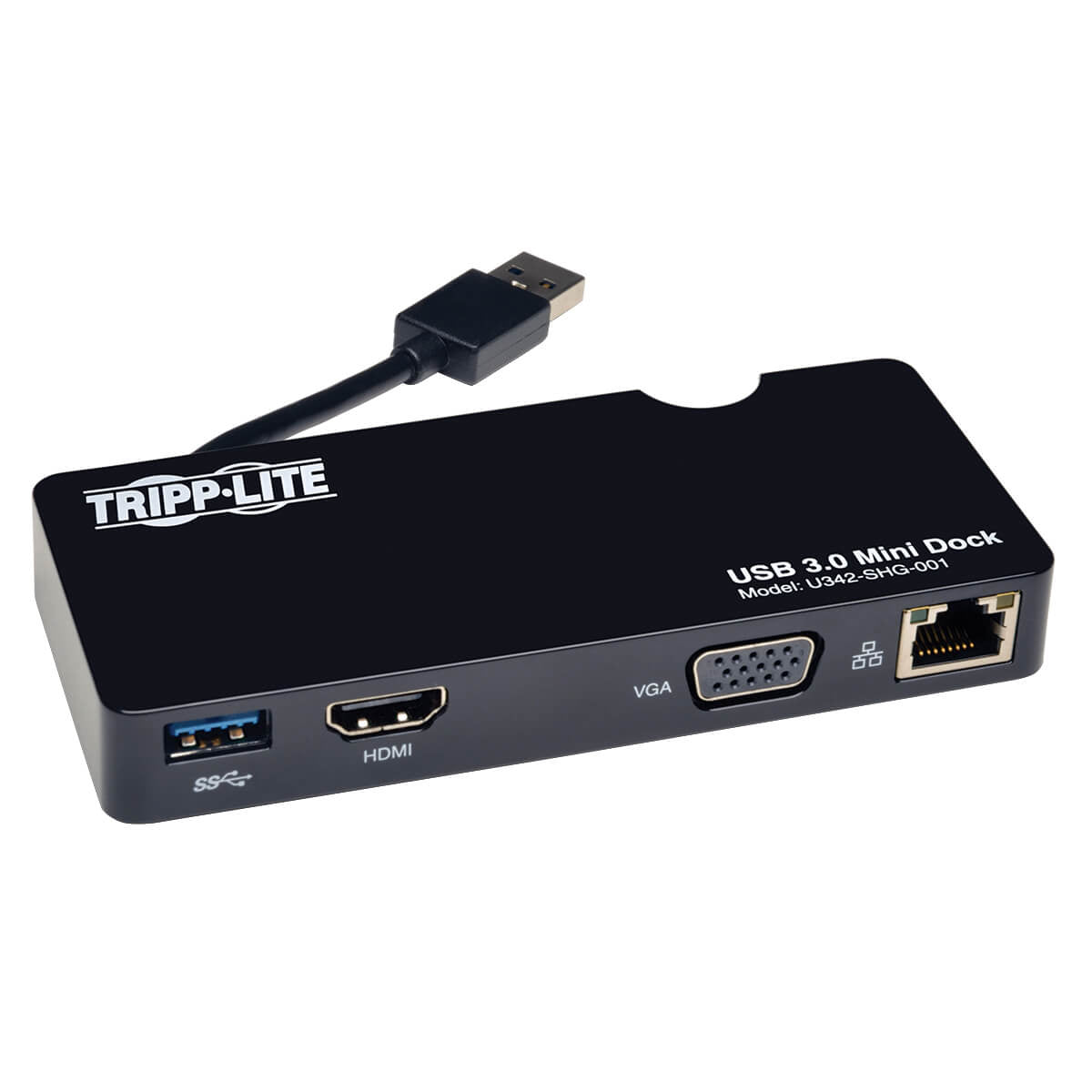 Tripp Lite U342-SHG-001 notebook dock/port replicator Wired USB 3.2 Gen 1 (3.1 Gen 1) Type-A Black