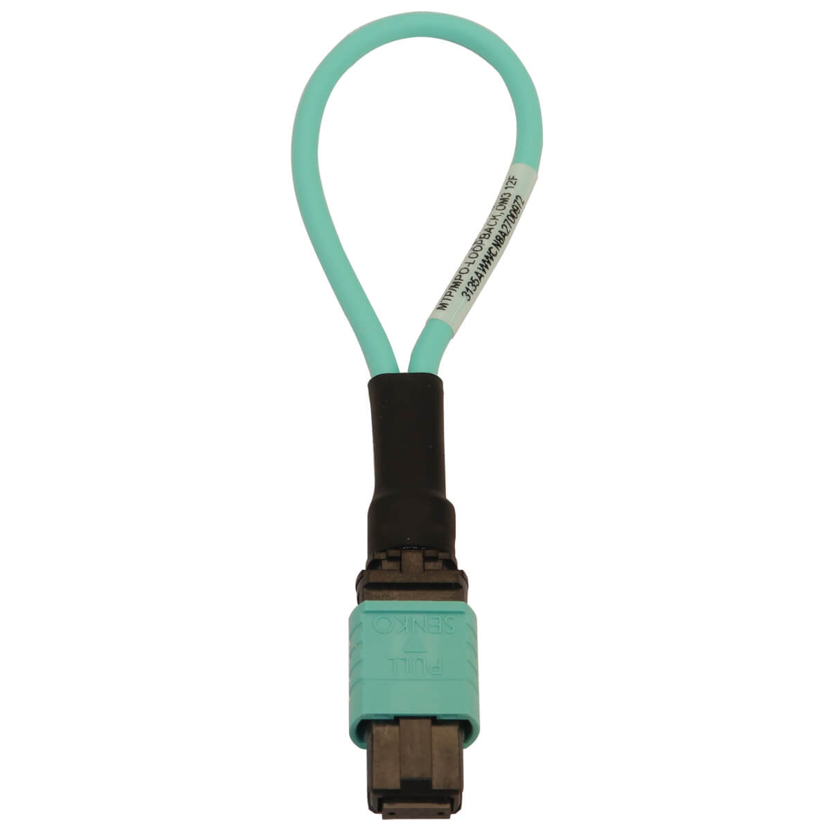 Tripp Lite N844B-LOOP-12F fiber optic cable 3.94" (0.1 m) MPO/MTP OFNR OM3 Aqua color, Black