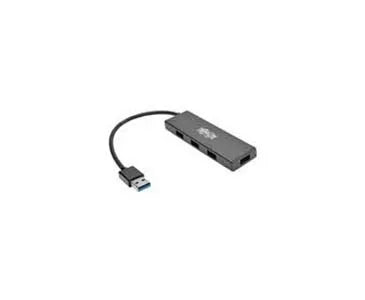 U360-004-SLIM - Tripp Lite 4-PORT PORTABLE SLIM USB 3.0 SUPERSPEED HUB W/ BUILT IN CABLE
