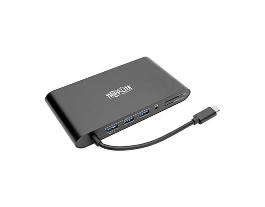 U442-DOCK1-B - Tripp Lite USB C DOCKING STATION W/DVI, HDMI, VGA, DP, MDP, USB A, GIGABIT ETHERNET, MEM CA