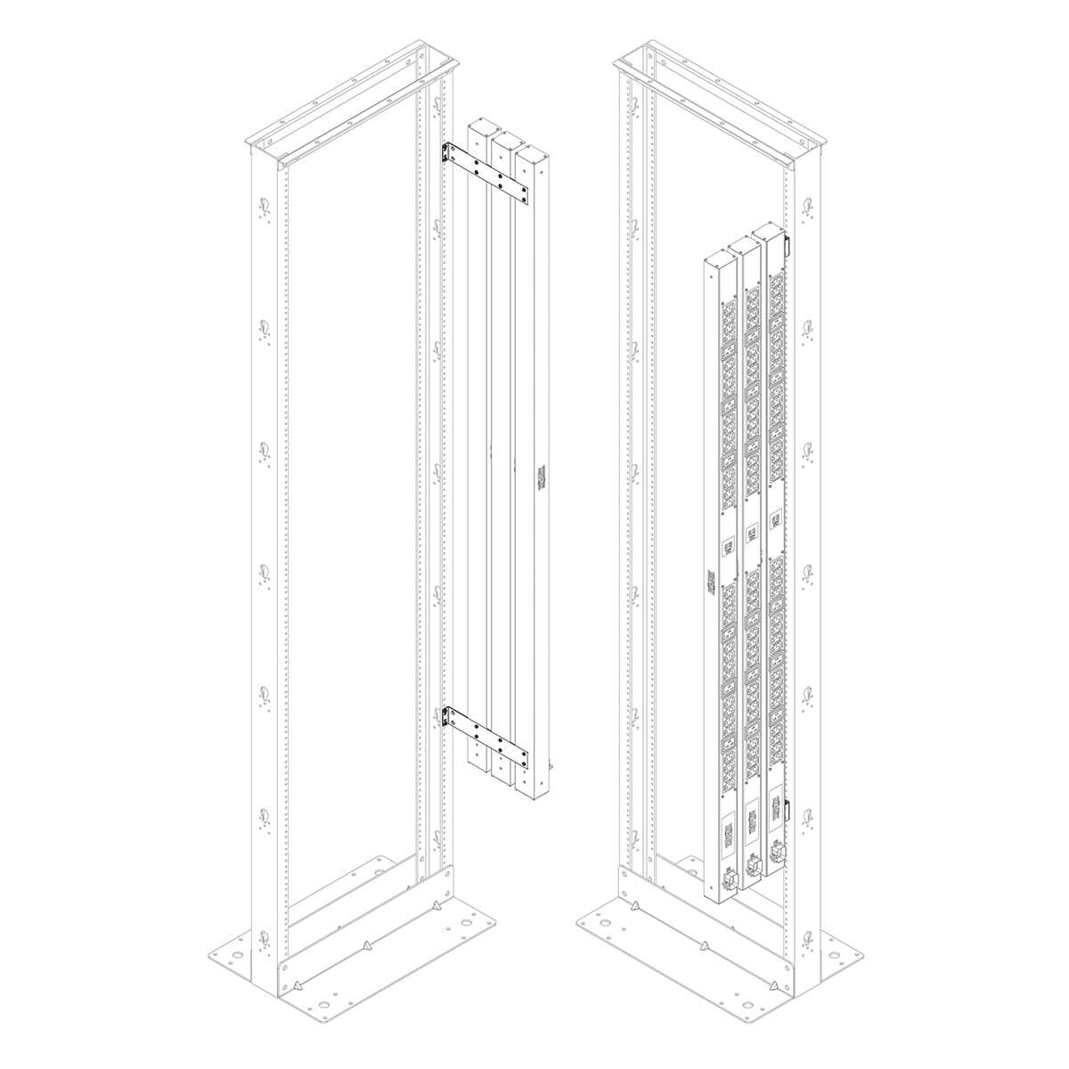 PDU MOUNTING BRACKET ACCESSORY KIT 2-POST 4-POST OPEN FRAME RACK