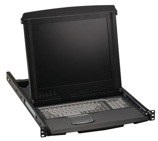 17" LCD CONSOLE DRAWER WITH 8-PORT VGA/PS2 KVM SWITCH, GSA, TAA