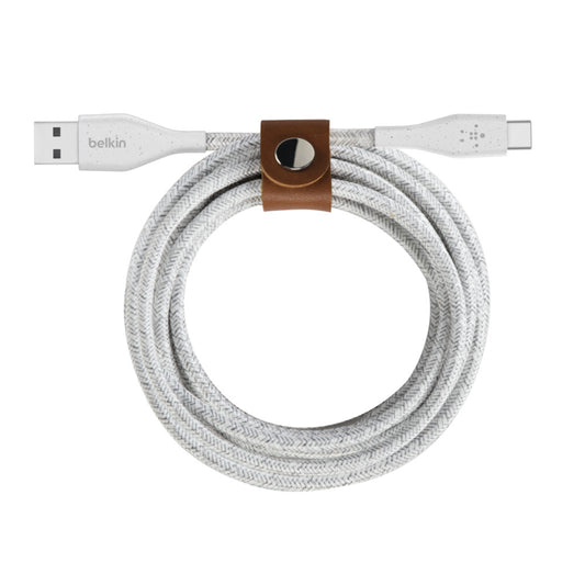 Belkin DuraTek Plus USB cable 118.1" (3 m) USB 2.0 USB C USB A White