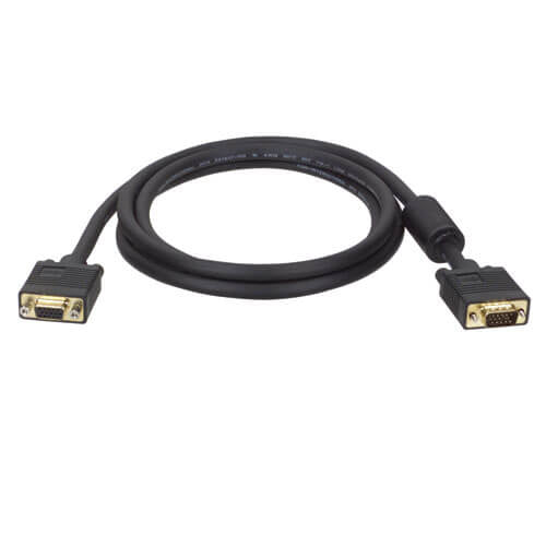 100FT SVGA / VGA MONITOR EXTENSION GOLD CABLE WITH RGB HIGH RESOLUTION HD15 M/F