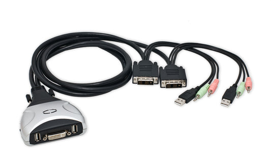 SY-KVM20075 - SYBA USB INTERFACE, 2X PORTS DVI CABLE KVM SW