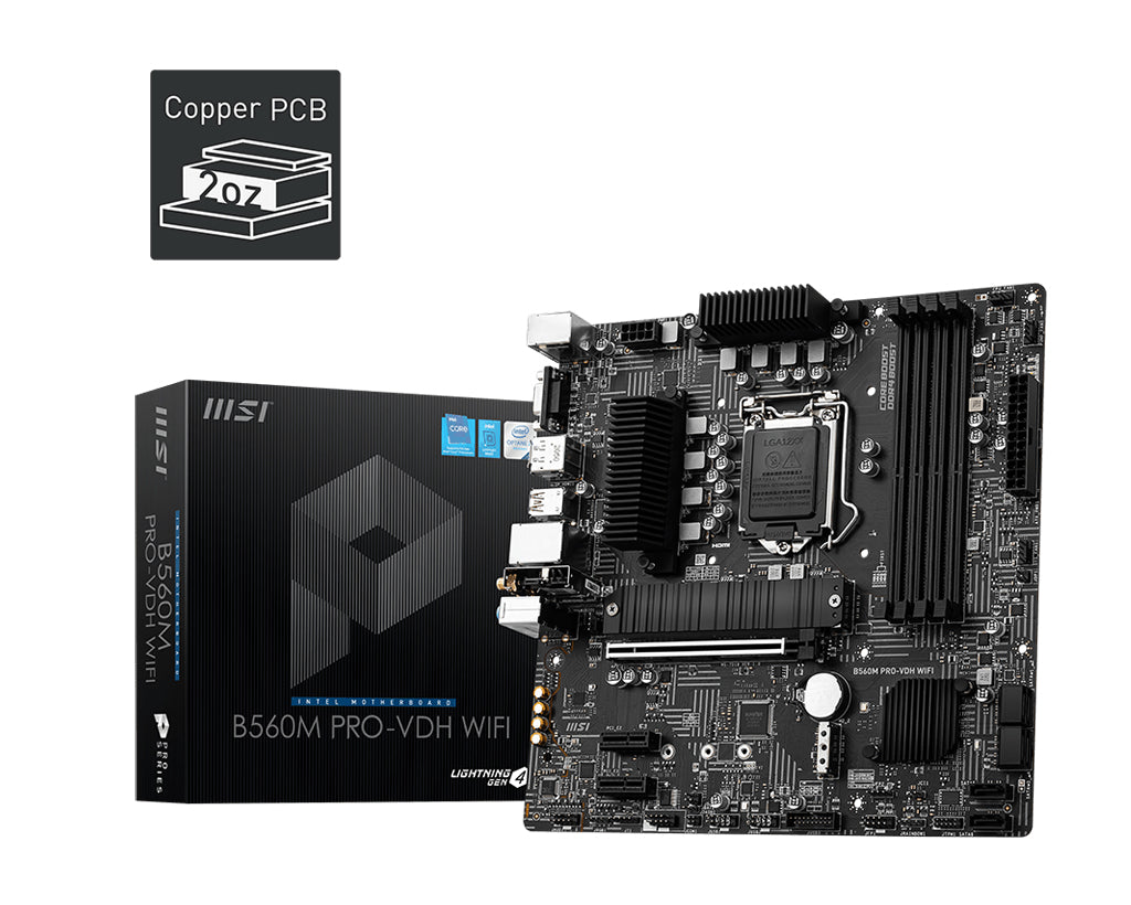 MSI B560M PRO-VDH WIFI motherboard Intel B560 LGA 1200 micro ATX