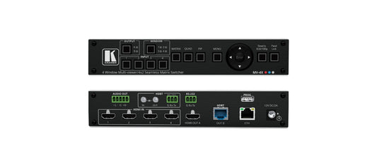 72-00004790 - Kramer Electronics MV-4X.4 WINDOW MULTI VIEWER 4X2 SEAMLESS MATRIX SWITCHER