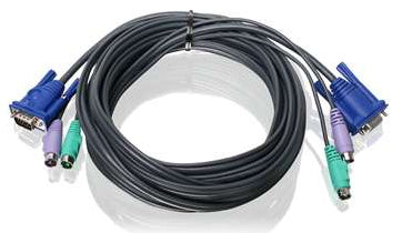 G2L5005P - iogear KVM CABLE - 15 PIN HD D-SUB (HD-15);6 PIN MINI-DIN (PS/2 STYLE) - MALE - 15 PIN
