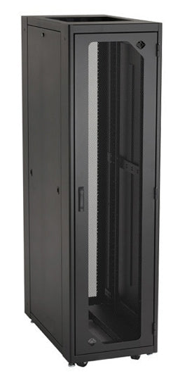 NETWORK CABINET - 45U, 30"WX42"D WITH M6 RAILS, MESH FRONT DOOR, MESH REAR DOOR,