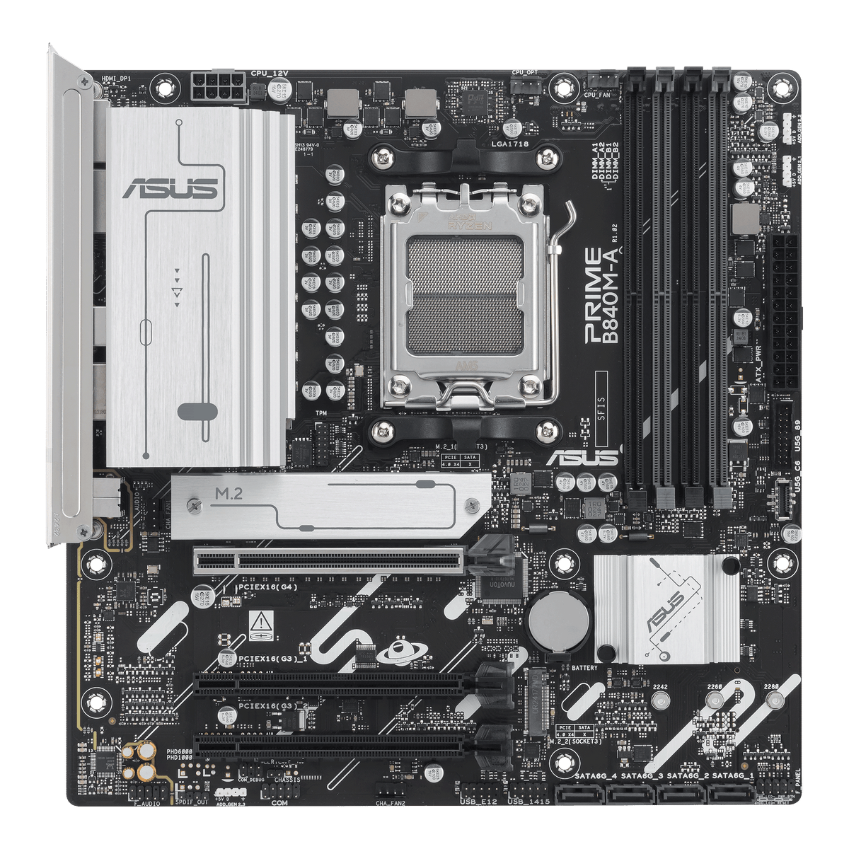 B840M-A-CSM - Asus PRIME WIFI AM5 DDR5 Micro-ATX Motherboard