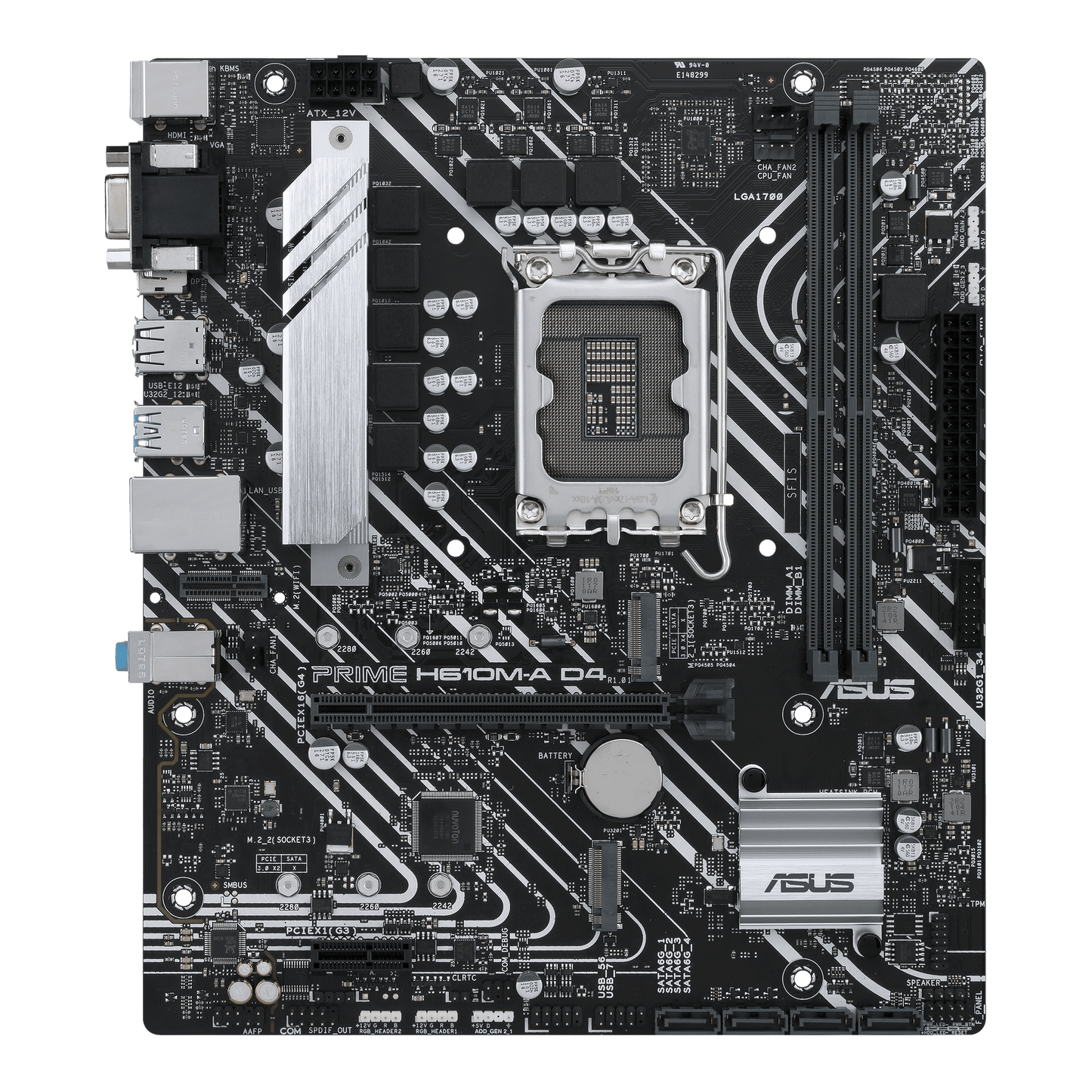 90MB19P0-MVAAYC - Intel Asus Prime H610M-A D4-CSM Desktop Motherboard Chipset Socket LGA-1700