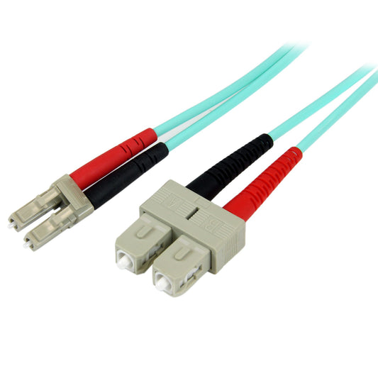 A50FBLCSC1 - StarTech.com 1M 10 GB AQUA MM FIBER PATCH CABLE LC/SC