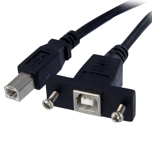 USBPNLBFBM1 - StarTech.com THIS USB TO USB PANEL MOUNT FEATURES A USB TYPE B MALE CONNECTOR ON ONE END, AND