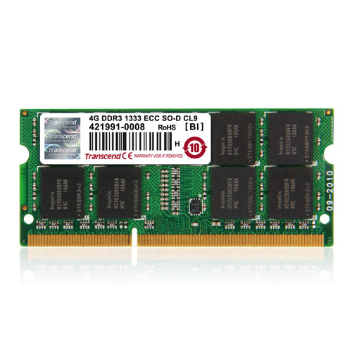 TS512MSK72V3N - Transcend 4GB DDR3 1333 ECC-SODIMM 2RX8