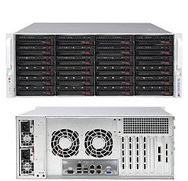 SSG-6048R-E1CR24N - Supermicro SUPER SERVER-INTEL, MB -X10DRI-T4+, CSE-846BTS-R920BP, BLACK