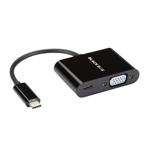 VA-USBC31-VGAC - Black Box USB-C ADAPTER - USB-C TO VGA ADAPTER WITH POWER DELIVERY, 1920X1200 / 1080P, 60W