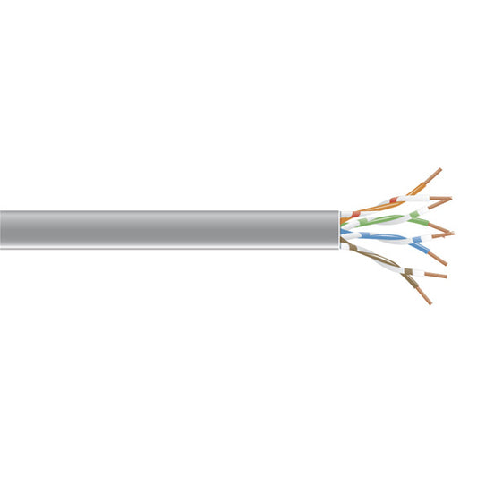 C6-CMP-SLD-GY - Black Box CAT6 250-MHZ SOLID ETHERNET BULK CABLE - UNSHIELDED (UTP), CMP PLENUM, GRAY, 100