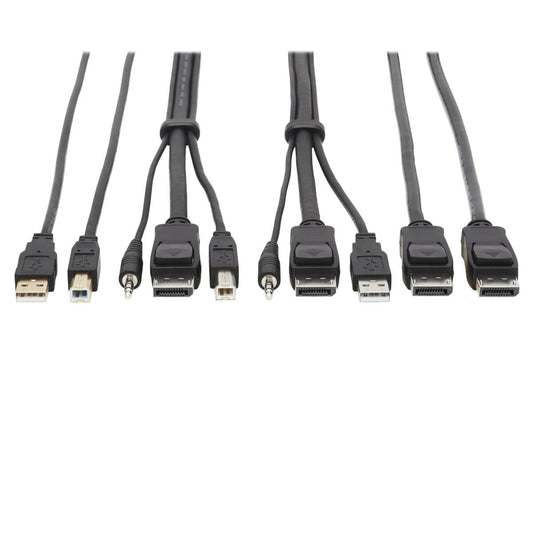 DISPLAYPORT KVM CABLE KIT - DP, USB, 3.5 MM AUDIO (3XM/3XM) + USB (M/M) + DP (M/