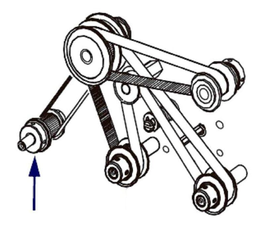 KIT INTERMEDIATE PULLEY AND PLATEN ROLLERS PULLEY (INCLUDES PLATEN ROLLERS DRIVE