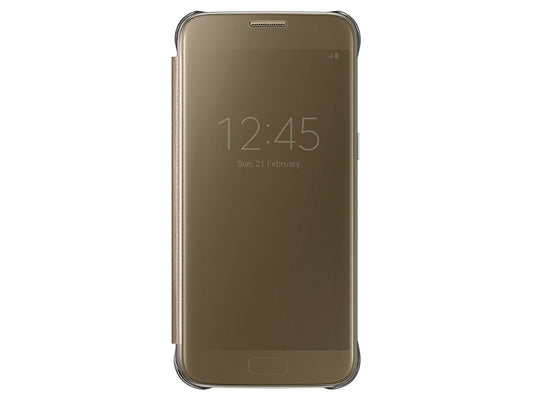 Samsung Clear View Cover mobile phone case 5.1" Folio Gold, Transparent