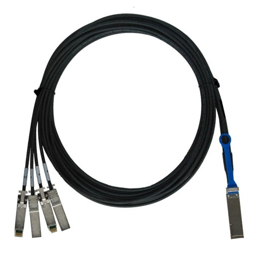 3-METER OCTOPUS QSFP+-TO-4XSFP+, TWINAX PASSIVE COPPER CABLE, TWINAX CONNECTOR