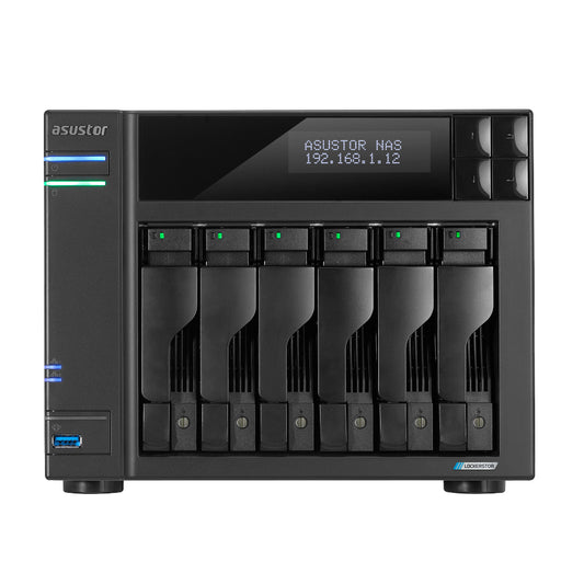 AS6706T - Asustor INTEL JASPER LAKE QUAD-CORE 8GB DDR4 SODIMM M.2 NVME SLOTS X 4 PCIE GEN3