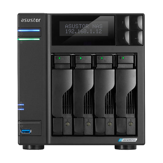 AS6704T - Asustor INTEL JASPER LAKE QUAD-CORE 4GB DDR4 SODIMM M.2 NVME SLOTS X 4 PCIE GEN3