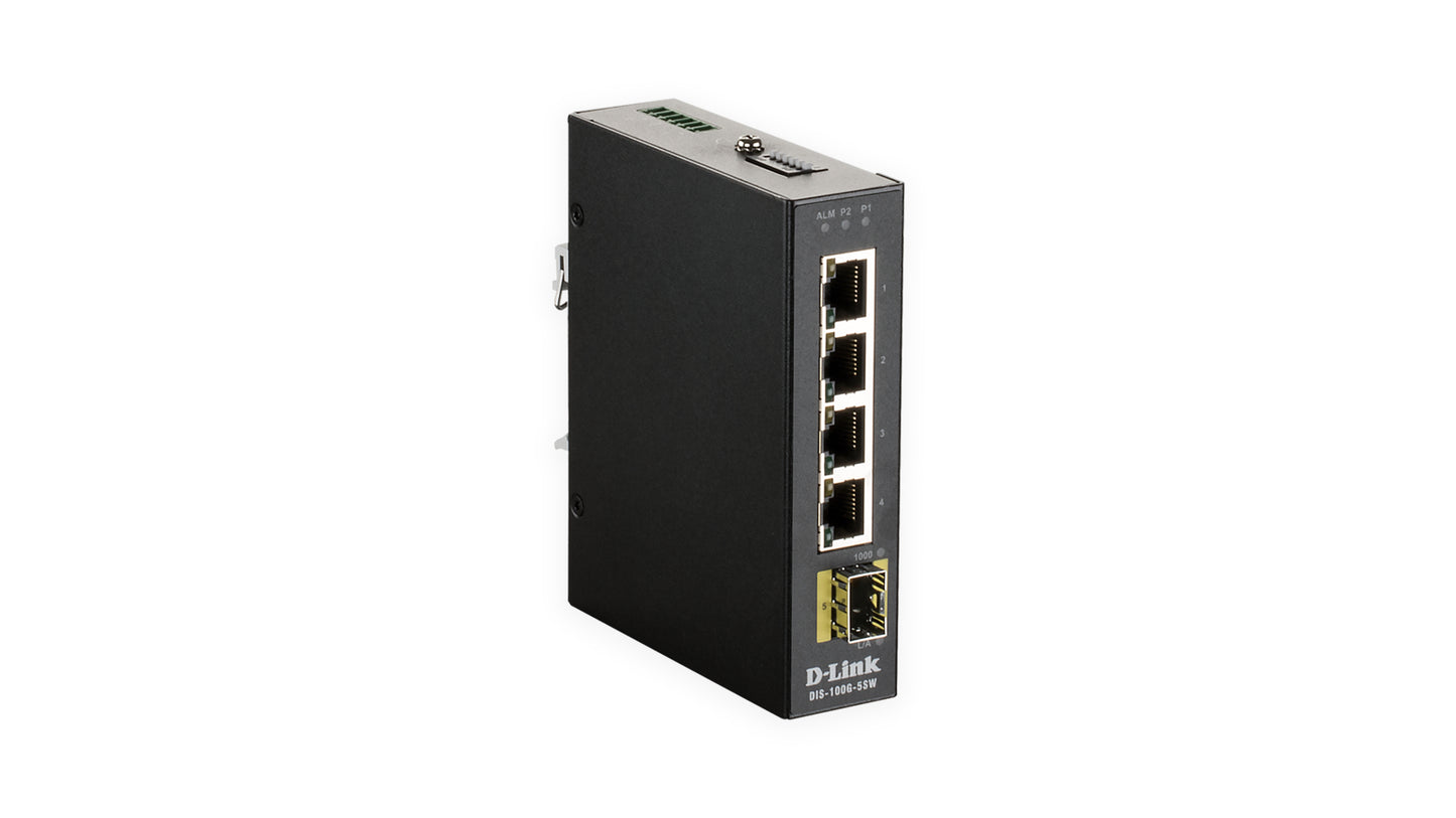 D-Link DISâ€‘100Gâ€‘5SW Unmanaged L2 Gigabit Ethernet (10/100/1000) Black