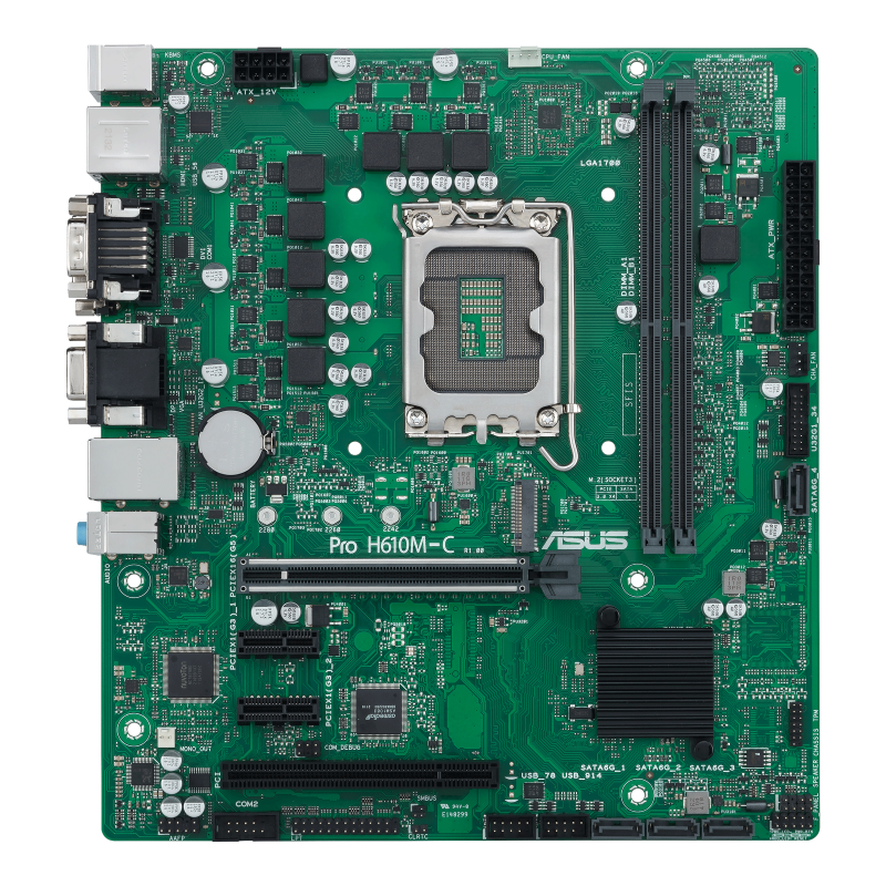 H610M-C-CSM - Asus PRO H610M-C LGA1700 DDR5 Micro-ATX Business Motherboard