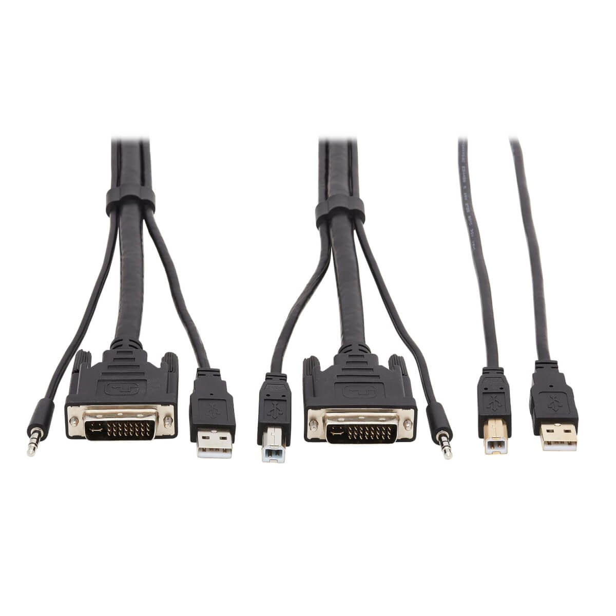 DVI KVM CABLE KIT - DVI, USB, 3.5 MM AUDIO (3XM/3XM) + USB (M/M), 1080P, 6 FT.,