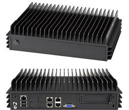 SUPER SERVER-INTEL, FANLESS CSE-E302IL + A2SDI-4C-HLN4F,ROHS