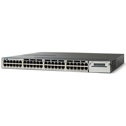 Cisco Catalyst C3750X-48P-S, Refurbished Managed L2 Gigabit Ethernet (10/100/1000) Power over Ethernet (PoE) 1U Black, Gray