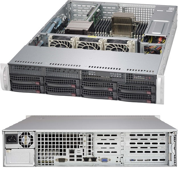 CHASSIS, BLACK 2U SC825TQC SAS3 WIO CHASSIS W/ 600W PWS,ROHS, BLACK