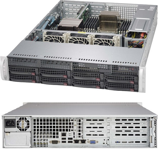 CHASSIS, BLACK 2U SC825TQC SAS3 WIO CHASSIS W/ 600W PWS,ROHS, BLACK