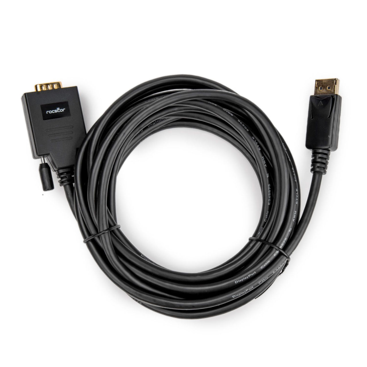 Y10C484-B1 - Rocstor DISPLAYPORT TO VGA CABLE M/M-15FT (4.5M)