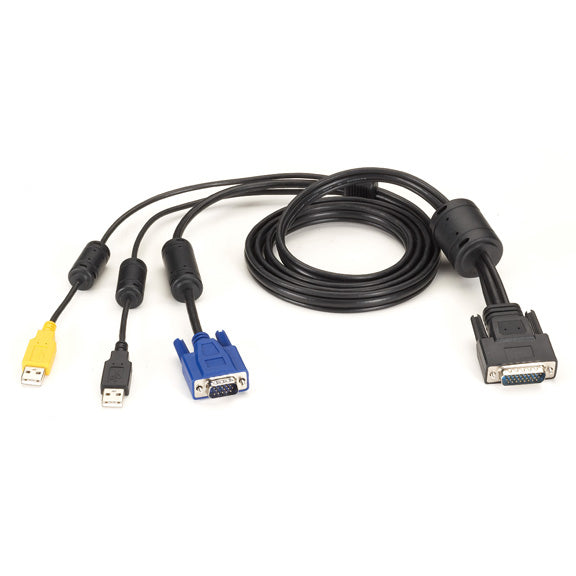 KVM SWITCH CABLE - VGA, USB, CAC USB TO HD26, 12-FT. (3.7-M)