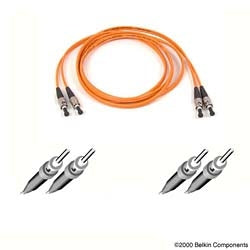 Belkin Fiber Optic Patch Cable - 20ft - 2 x ST, 2 x ST networking cable Orange 236.2" (6 m)