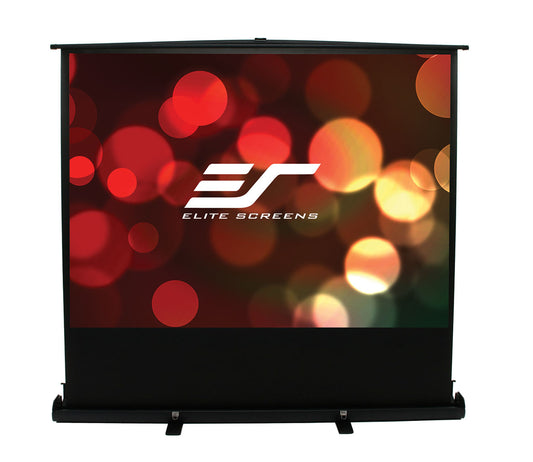 F84XWV2 - Elite Screens EZCINEMA 2, MANUAL FLOOR PULL UP WITH SCISSOR BACKED PROJECTOR SCR
