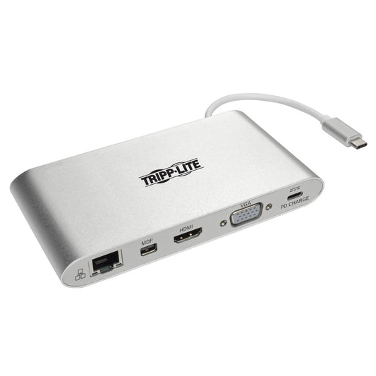 Tripp Lite U442-DOCK1 notebook dock/port replicator Wired USB 3.2 Gen 1 (3.1 Gen 1) Type-C Silver