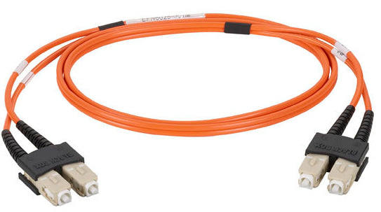 OM2 50/125 MULTIMODE FIBER OPTIC PATCH CABLE - OFNR PVC, SC TO SC, ORANGE, 10-M