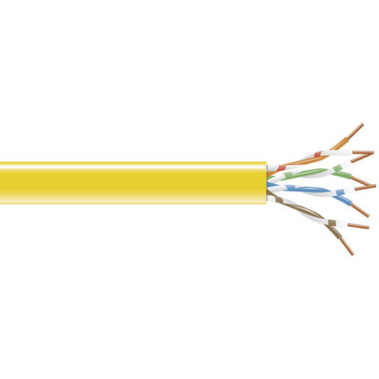 CAT5E 200-MHZ SOLID ETHERNET BULK CABLE - UNSHIELDED (UTP), CMR PVC, YELLOW, 100