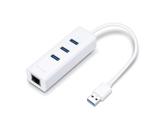 UE330 - TP-Link USB 3.0 3-PORT HUB & GIGABIT ETHERNET ADAPTER 3 USB 3.0 PORT 1 10/100/1000MBPS