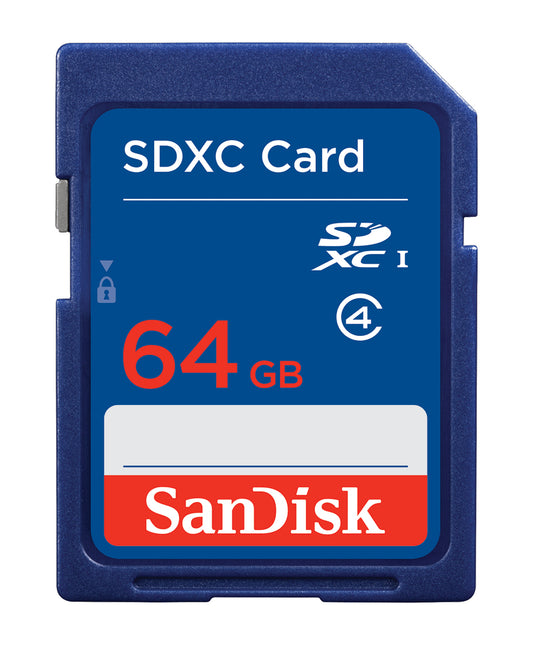 SANDISK SDXC MEMORY CARD, 64GB, SDSDB-064G-A46, CLASS 4, RETAIL PKG