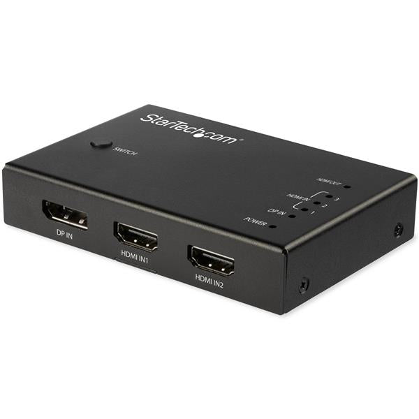 MULTI-PORT HDMI VIDEO SWITCH SUPPORTS HDMI (3X) AND DISPLAYPORT (1X) INPUT - HDM