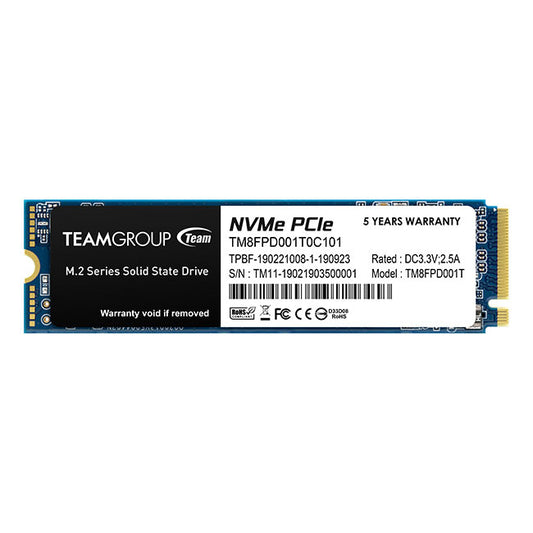 TM8FPD001T0C101 - Team Group MP33 PRO M.2 2280 1TB PCIE 3.0 X4 WITH NVME 1.3 3D NAND INTERNAL SOLID STATE DRIVE