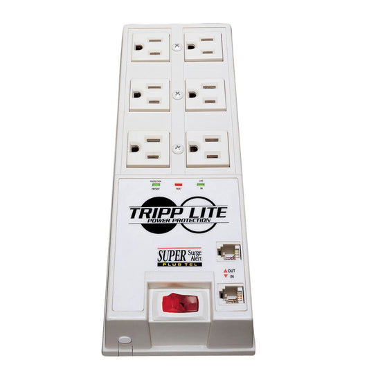 SURGE PROTECTOR POWER STRIP 6 OUTLET 6FEET  CORD 3040 JOULES TEL/DSL AUTO SHUT O